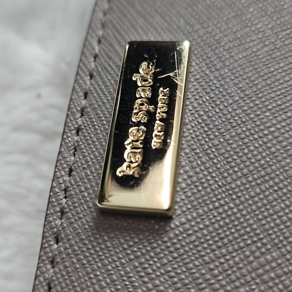 Kate Spade Grey/Taupe Leather Wallet - Picture 2 of 8